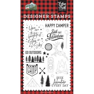Echo Park Let's Go Camping Clear Stamps - Seek Out Adventure